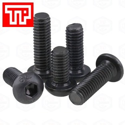 Bulong lục giác chìm đầu cầu thép đen 12.9